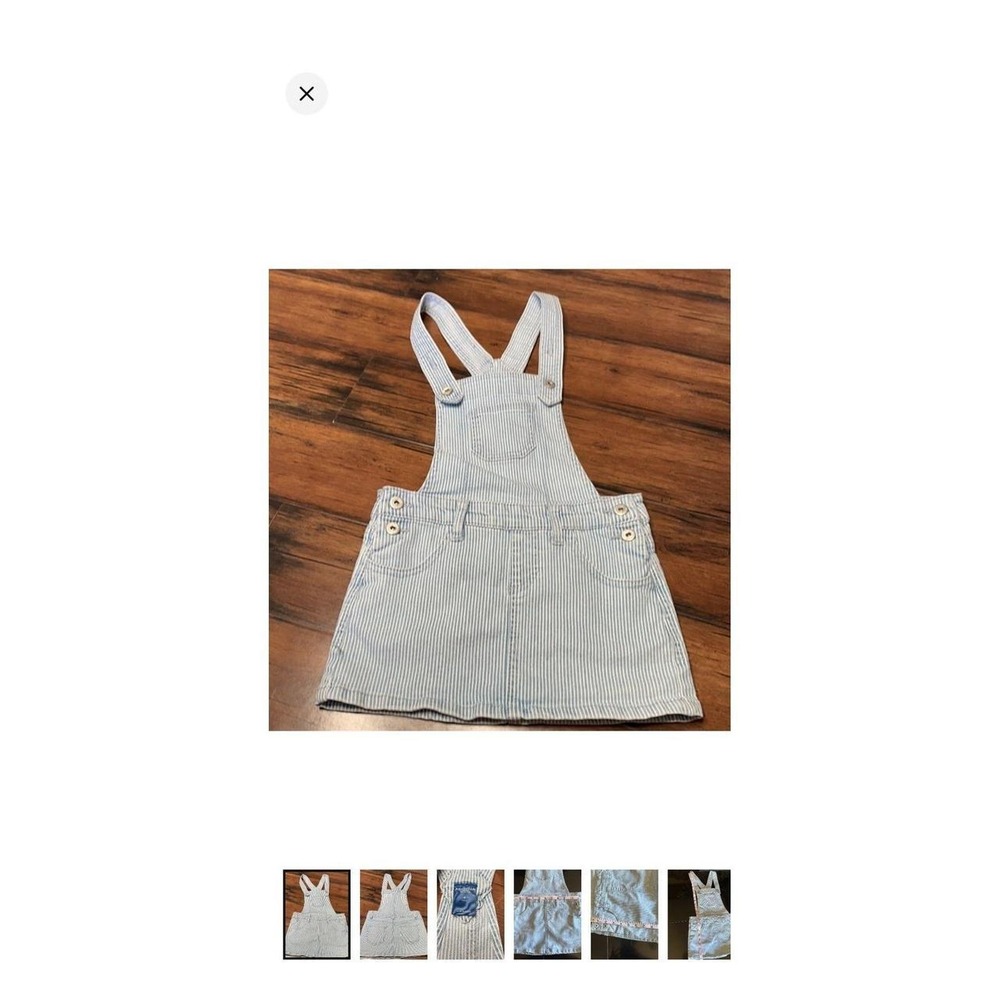 Overall stripped jean dress size‎ 6